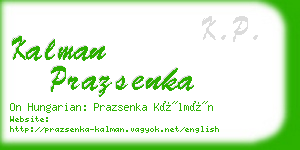 kalman prazsenka business card